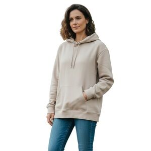 H&M Men's Classic Hoodie in Taupe Beige Size L